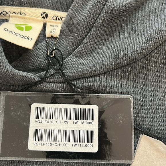 NWT Avocado BK Tie Charcoal Hoodie & Cropped Pant Set - XS - Picture 6 of 6